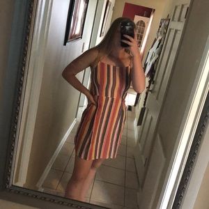 tie back striped cami dress